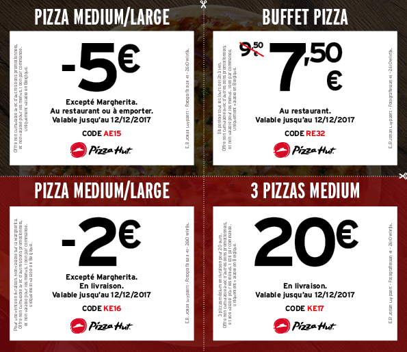 bons de réduction Pizza Hut bons de réduction Pizza Hut
