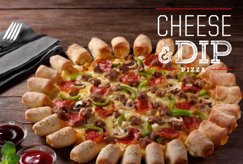 Cheese & Dip pizza