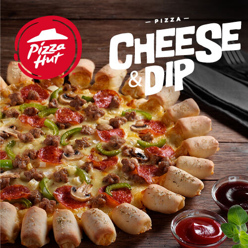 Cheese & Dip pizza chez Pizza Hut